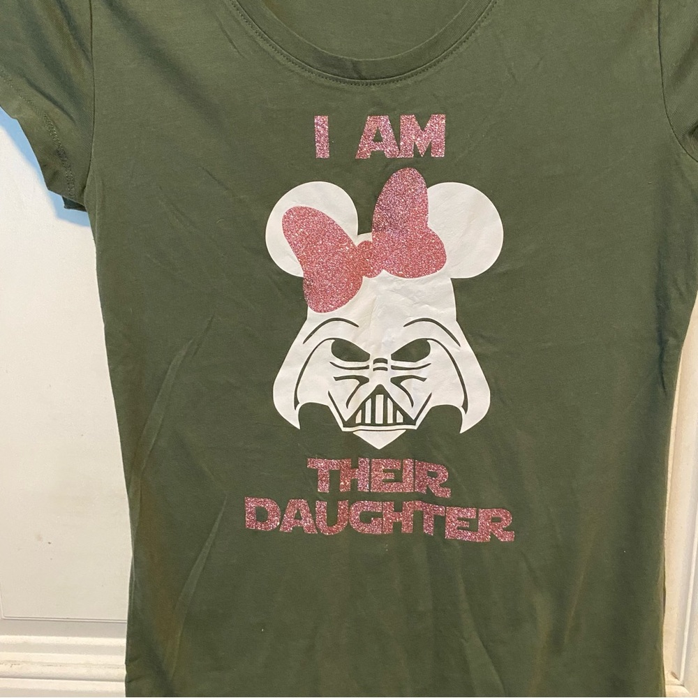 Star Wars Minnie Bow “I am their daughter” parody T-shirt Medium - Picture 2 of 5